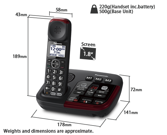 Panasonic amplified Telephone KX-TGM420AZB