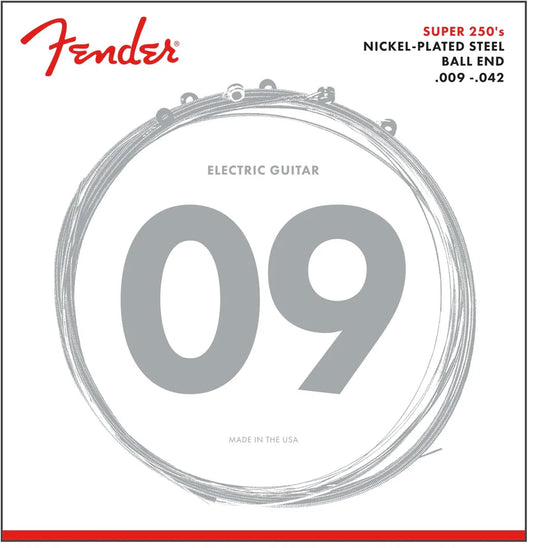 FENDER Super 250'S Nickel-Plated Steel Electric Guitar Strings - 9-42 Gauge