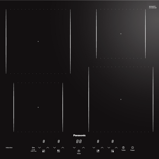 Panasonic Induction Cooktop Touch Panel Black - KY-W648CLJPQ